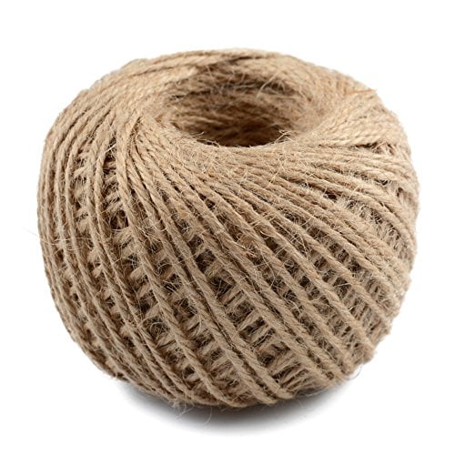 328 Feet Natural Jute Twine 3 Ply Gift Wrapping String DIY Rope Garden Twine Cord for Arts Crafts and Gardening Applications COOLAKE 328 Feet Natural Jute Twine 3 Ply Gift Wrapping String DIY Rope Garden Twine Cord for Arts Crafts and Gardening Applications COOLAKE